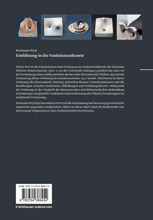 Produktbild: Einf&uuml;hrung in die Funktionentheorie