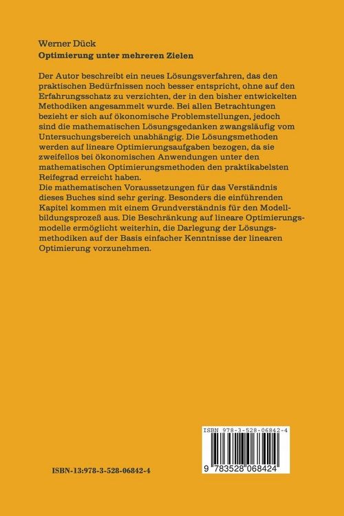 Produktbild: Optimierung unter mehreren Zielen
