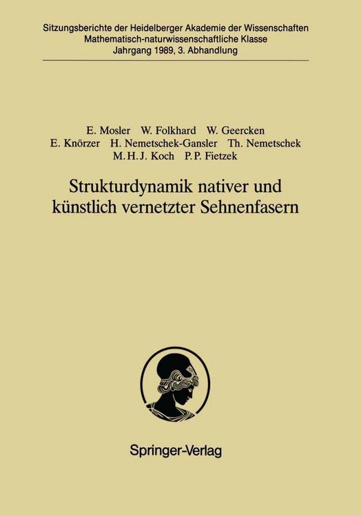 Produktbild: Strukturdynamik nativer und k&uuml;nstlich vernetzter Sehnenfasern