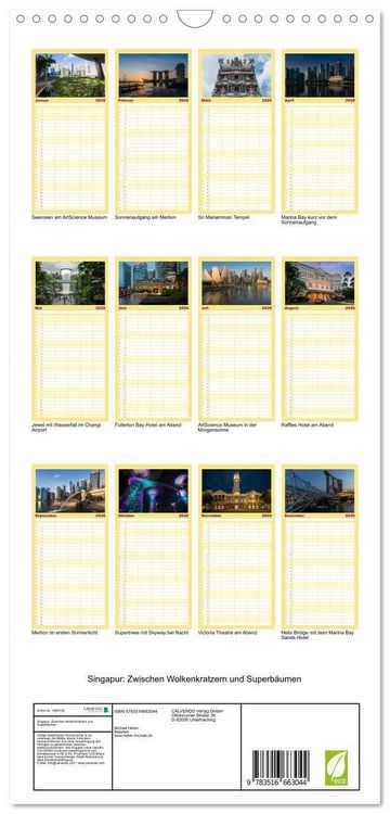 Produktbild: Familienplaner 2026 - Singapur: Zwischen Wolkenkratzern und Superb&auml;umen mit 5 Spalten (Wandkalender, 21 x 45 cm) CALVENDO