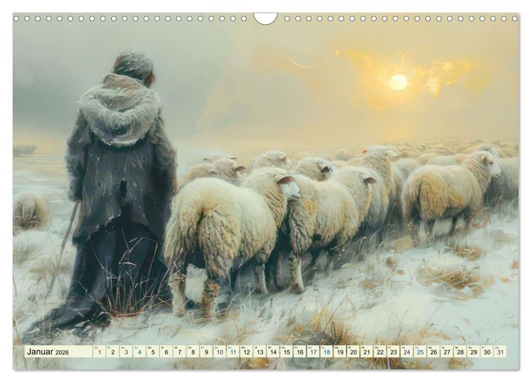 Produktbild: Bei den Schafen - Malerische Reise (Wandkalender 2026 DIN A3 quer), CALVENDO Monatskalender