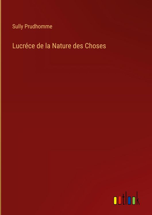 Produktbild: Lucr&eacute;ce de la Nature des Choses