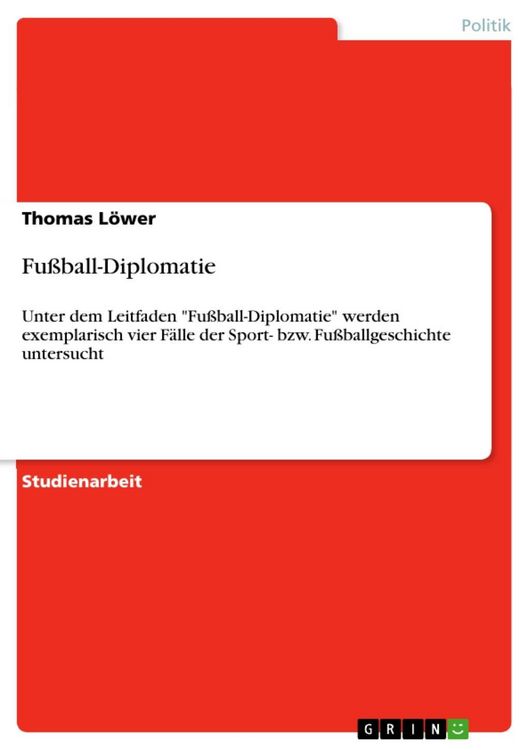 Produktbild: Fu&szlig;ball-Diplomatie