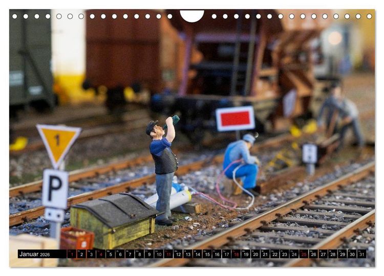 Produktbild: Kleine Bahnwelt in Spur 1 (Wandkalender 2026 DIN A4 quer), CALVENDO Monatskalender