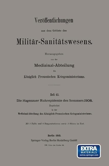 Produktbild: Die Hagenauer Ruhrepidemie des Sommers 1908