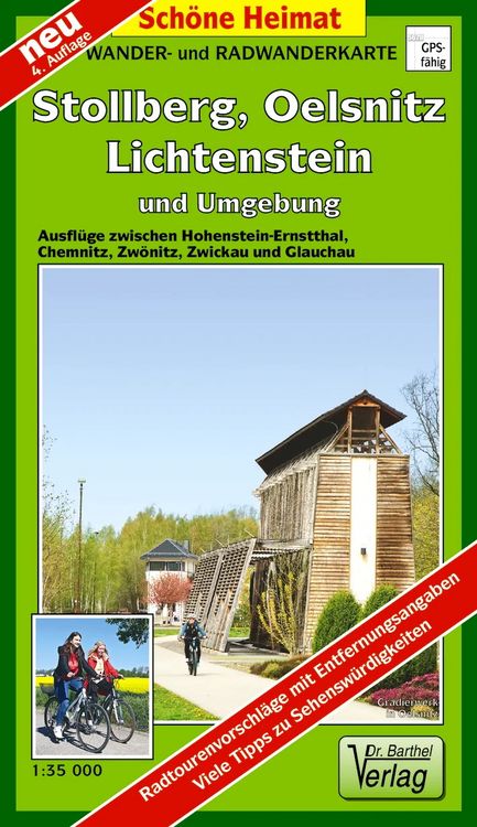 Produktbild: Wander- und Radwanderkarte Stollberg, Oelsnitz, Lichtenstein und Umgebung