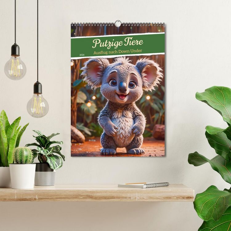 Produktbild: Putzige Tiere - Ausflug nach Down Under (Wandkalender 2026 DIN A3 hoch), CALVENDO Monatskalender