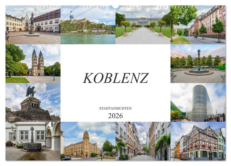 Produktbild: Koblenz Stadtansichten (Wandkalender 2026 DIN A2 quer), CALVENDO Monatskalender