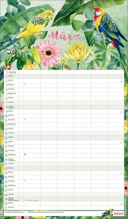 Produktbild: Familienplaner Aquarell 2026