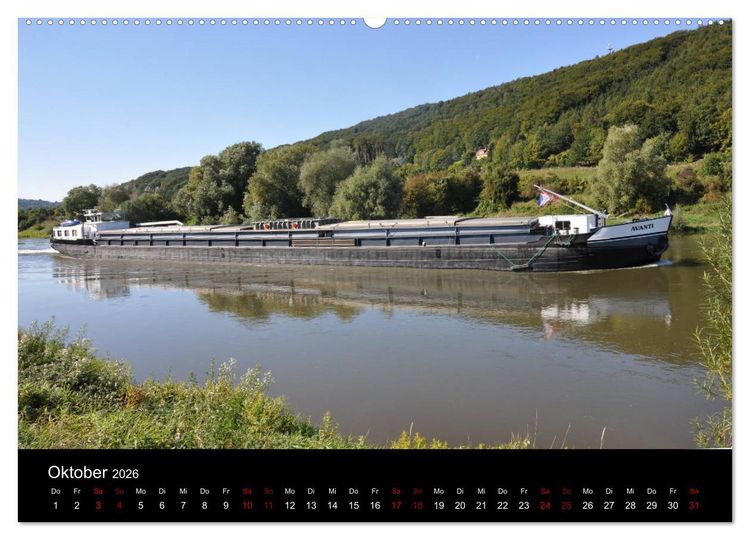 Produktbild: Schiffe auf der Oberweser (hochwertiger Premium Wandkalender 2026 DIN A2 quer), Kunstdruck in Hochglanz