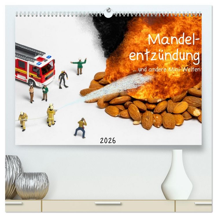 Produktbild: Mandelentz&uuml;ndung ... und andere Mini-Welten (hochwertiger Premium Wandkalender 2026 DIN A2 quer), Kunstdruck in Hochglanz