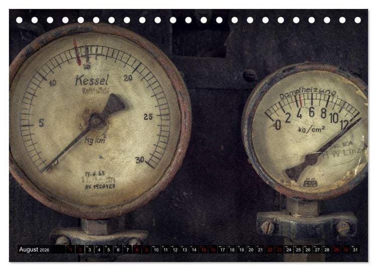 Produktbild: Lokomotiven und Wagen - Verfallen und vergessen auf dem Abstellgleis (Tischkalender 2026 DIN A5 quer), CALVENDO Monatskalender