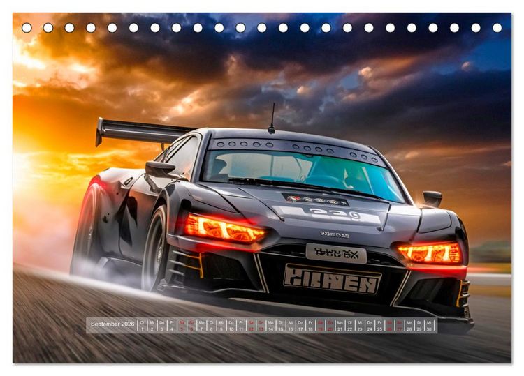 Produktbild: Fantasievolle Rennautos - Im Rausch der Geschwindigkeit (Tischkalender 2026 DIN A5 quer), CALVENDO Monatskalender