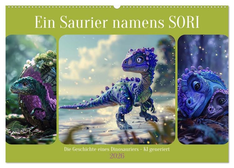 Produktbild: Ein Saurier namens Sori (Wandkalender 2026 DIN A2 quer), CALVENDO Monatskalender