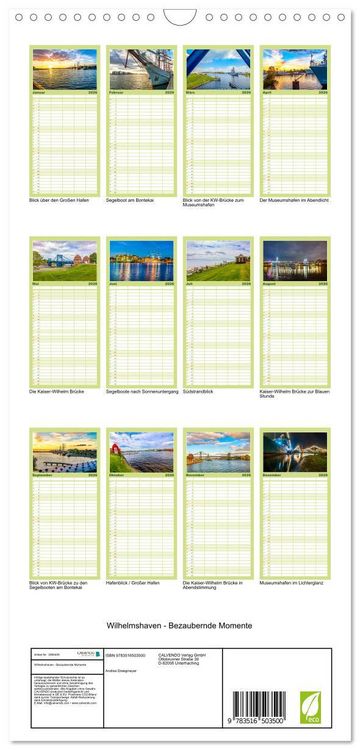Produktbild: Familienplaner 2026 - Wilhelmshaven - Bezaubernde Momente mit 5 Spalten (Wandkalender, 21 x 45 cm) CALVENDO