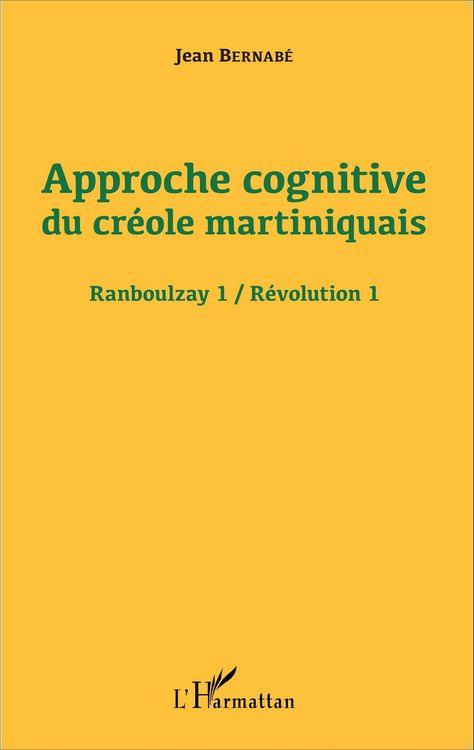 Produktbild: Approche cognitive du cr&eacute;ole martiniquais