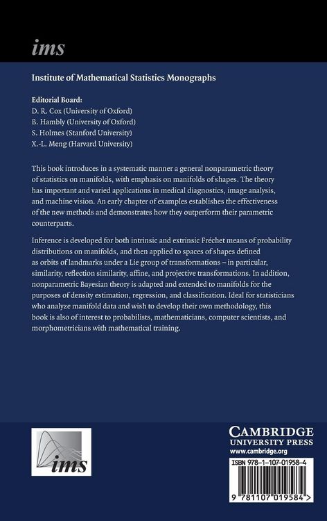 Produktbild: Nonparametric Inference on Manifolds