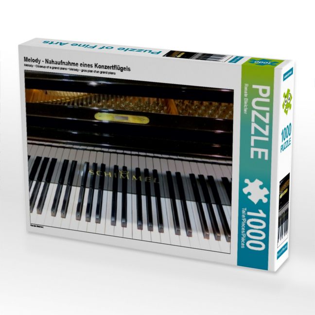 Produktbild: CALVENDO Puzzle Melody - Nahaufnahme eines Konzertfl&uuml;gels | 1000 Teile Lege-Gr&ouml;&szlig;e 64x48cm Foto-Puzzle f&uuml;r gl&uuml;ckliche Stunden