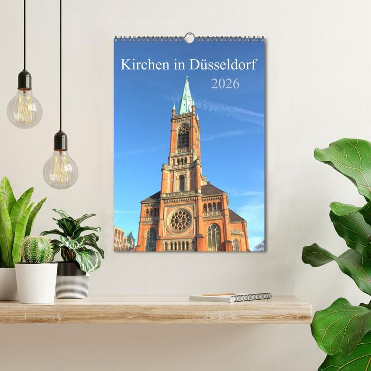 Produktbild: Kirchen in D&uuml;sseldorf (Wandkalender 2026 DIN A3 hoch), CALVENDO Monatskalender