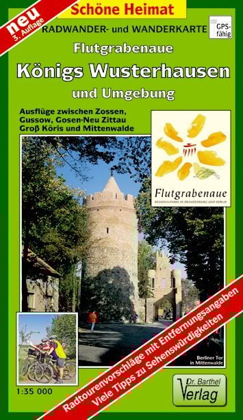 Produktbild: Flutgrabenaue Königs Wusterhausen und Umgebung 1 : 35 000. Radwander- und Wanderkarte