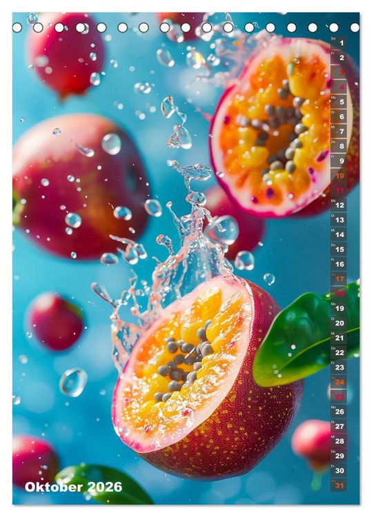 Produktbild: Fr&uuml;chtetraum - Jeden Monat eine fruchtige &Uuml;berraschung (Tischkalender 2026 DIN A5 hoch), CALVENDO Monatskalender