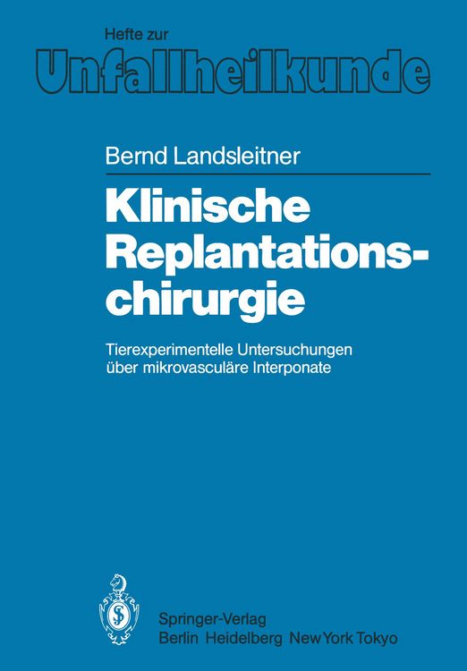 Produktbild: Klinische Replantationschirurgie