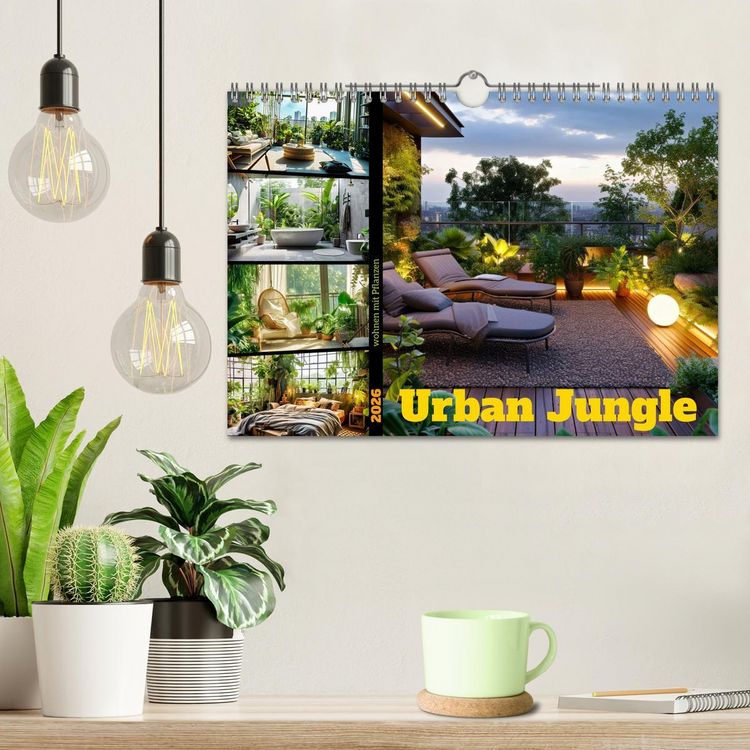 Produktbild: Urban Jungle - wohnen mit Pflanzen (Wandkalender 2026 DIN A4 quer), CALVENDO Monatskalender