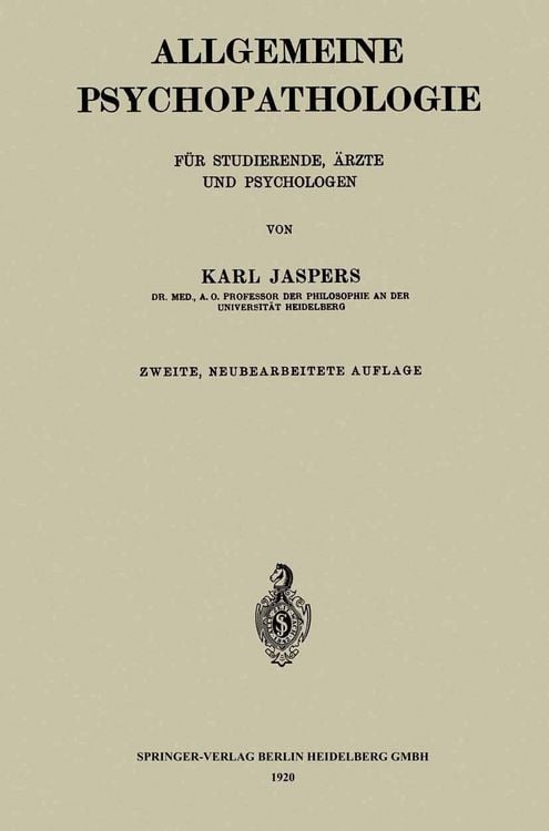 Produktbild: Allgemeine Psychopathologie f&uuml;r Studierende, &Auml;rzte und Psychologen