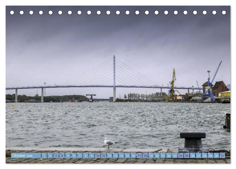 Produktbild: Stralsund und die Boddenlandschaft (Tischkalender 2026 DIN A5 quer), CALVENDO Monatskalender