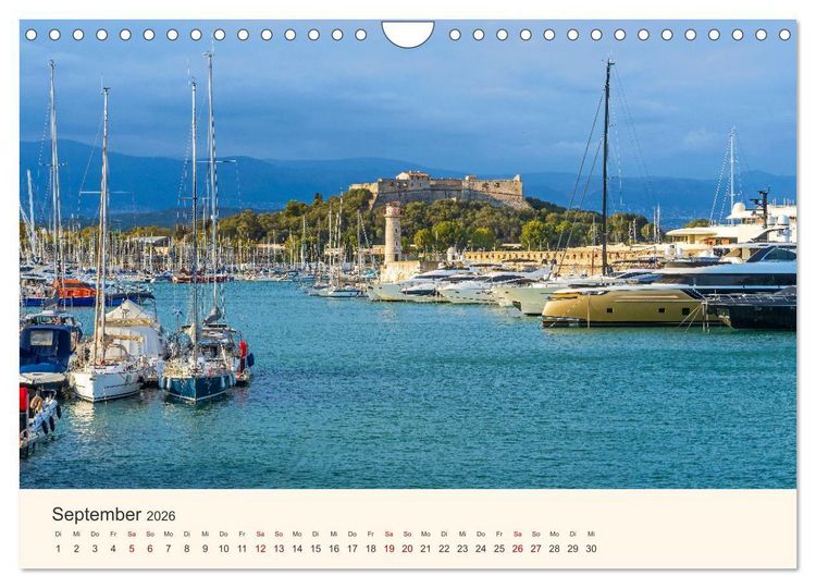 Produktbild: Wundersch&ouml;ne C&ocirc;te d'Azur (Wandkalender 2026 DIN A4 quer), CALVENDO Monatskalender