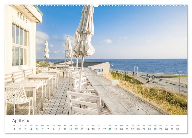 Produktbild: Norderney Sehnsuchtskalender (Wandkalender 2026 DIN A2 quer), CALVENDO Monatskalender