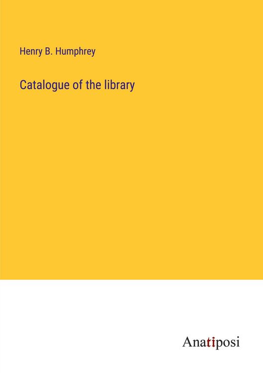 Produktbild: Catalogue of the library
