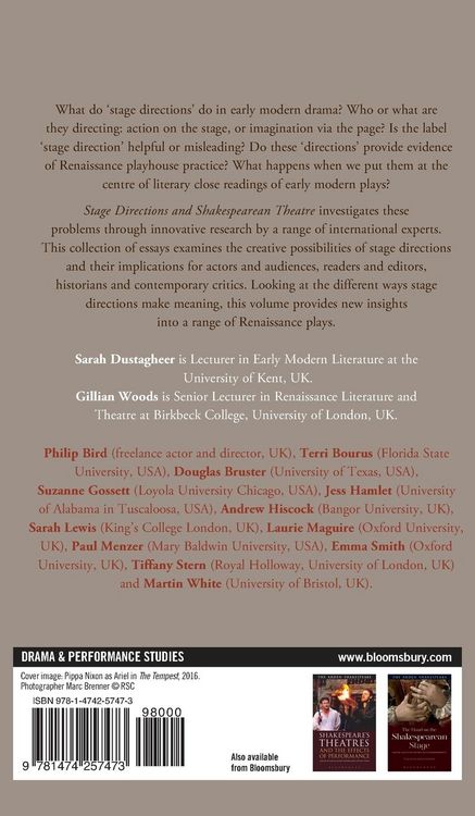 Produktbild: Stage Directions and Shakespearean Theatre