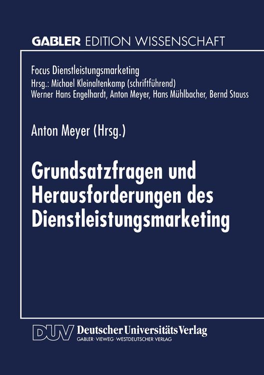 Produktbild: Grundsatzfragen und Herausforderungen des Dienstleistungsmarketing