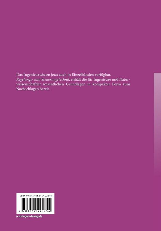 Produktbild: Das Ingenieurwissen: Regelungs- und Steuerungstechnik
