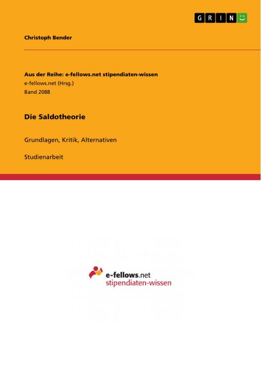 Produktbild: Die Saldotheorie