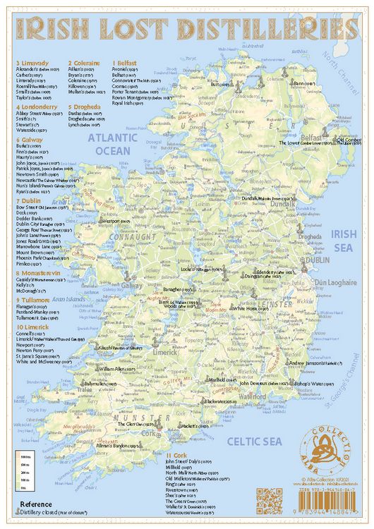 Produktbild: Whiskey Distilleries Ireland - Tasting Map