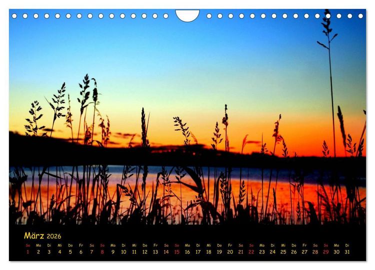 Produktbild: wenn die Sonne schlafen geht (Wandkalender 2026 DIN A4 quer), CALVENDO Monatskalender