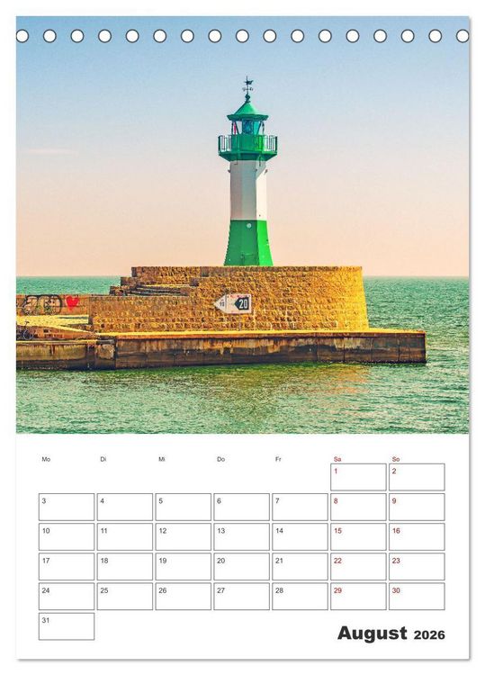 Produktbild: R&uuml;gen - Terminplaner (Tischkalender 2026 DIN A5 hoch), CALVENDO Monatskalender