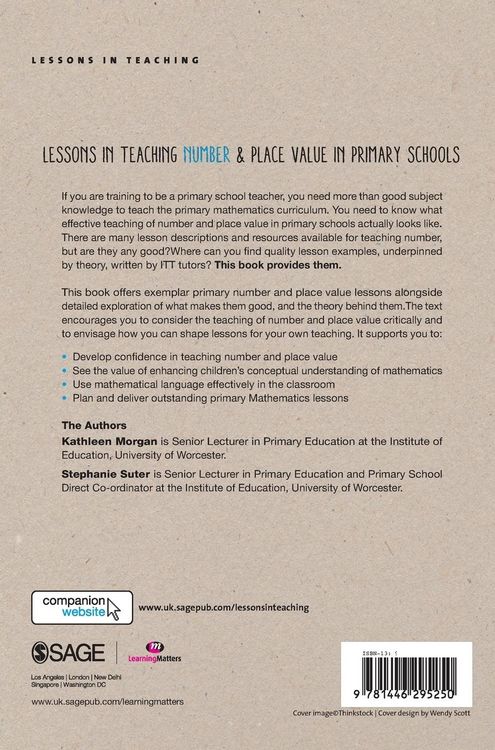 Produktbild: Lessons in Teaching Number and Place Value in Primary Schools