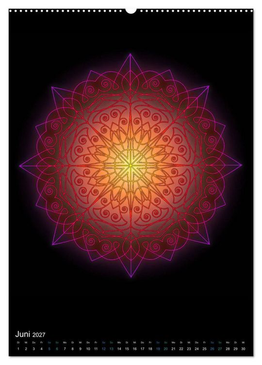 Produktbild: Mandala-Kalender 2027 (Wandkalender 2027 DIN A2 hoch), CALVENDO Monatskalender