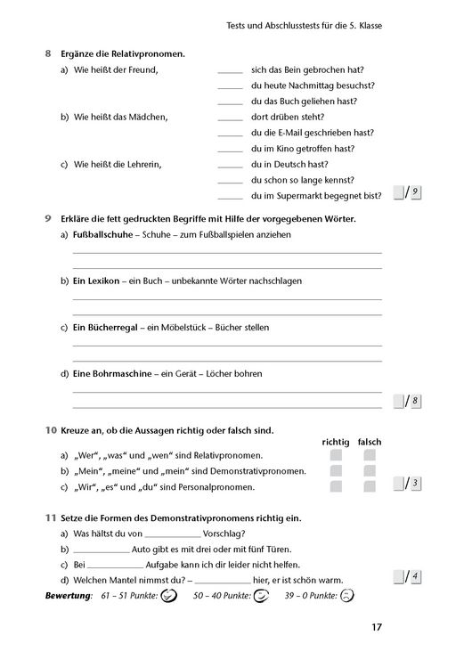 Produktbild: Fit in Test und Klassenarbeit &ndash; Deutsch 5./6. Klasse Gymnasium