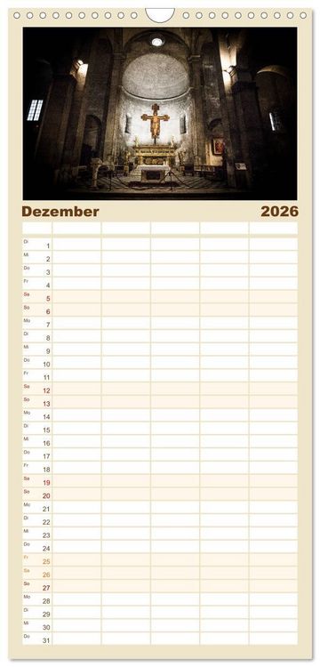 Produktbild: Familienplaner 2026 - Toskana 2026 mit 5 Spalten (Wandkalender, 21 x 45 cm) CALVENDO