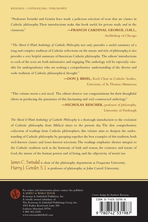 Produktbild: Sheed and Ward Anthology of Catholic Philosophy