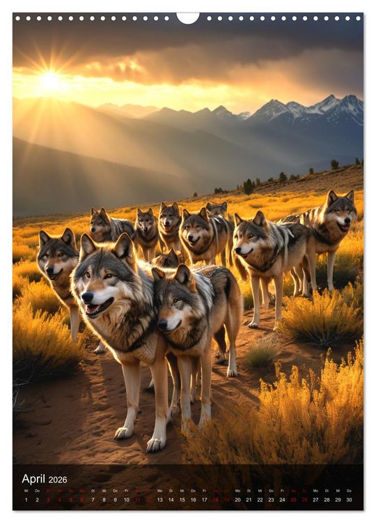 Produktbild: Der Wolf - Sehnsucht Freiheit Kraft (Wandkalender 2026 DIN A3 hoch), CALVENDO Monatskalender