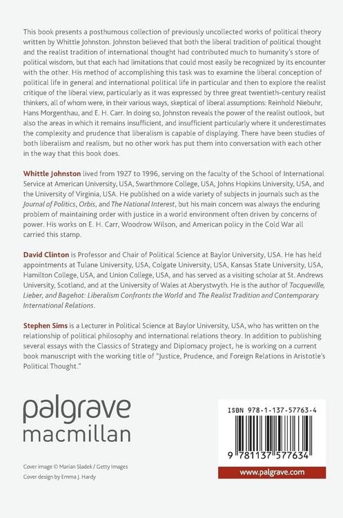 Produktbild: Realism and the Liberal Tradition