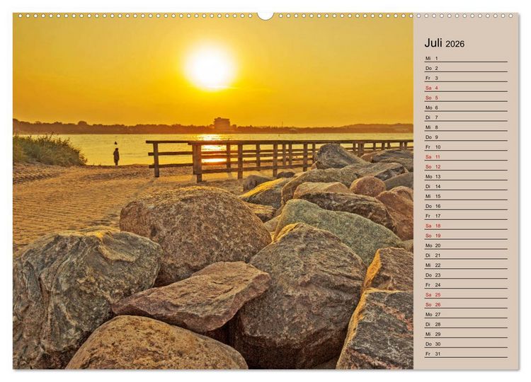 Produktbild: Timmendorfer Strand - Urlaubsimpressionen (hochwertiger Premium Wandkalender 2026 DIN A2 quer), Kunstdruck in Hochglanz