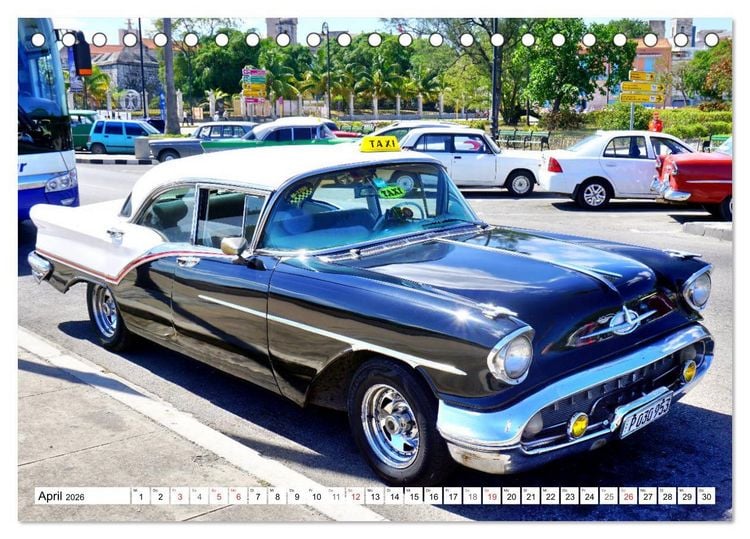 Produktbild: Golden Rocket 88 - Oldsmobile 1957 in Kuba (Tischkalender 2026 DIN A5 quer), CALVENDO Monatskalender