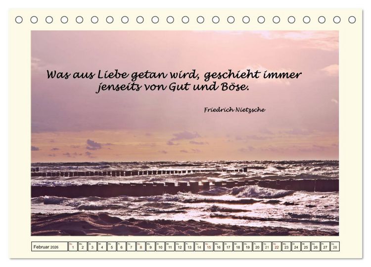 Produktbild: Zitate und Weisheiten (Tischkalender 2026 DIN A5 quer), CALVENDO Monatskalender