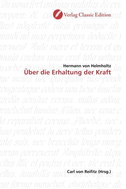 Produktbild: von Helmholtz, H: &Uuml;ber die Erhaltung der Kraft